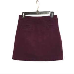 Loft Petites A Line Mini Skirt Plum 2P